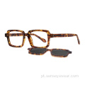 Homens TR90 Magnetic UV400 Polarized Clip em óculos de sol